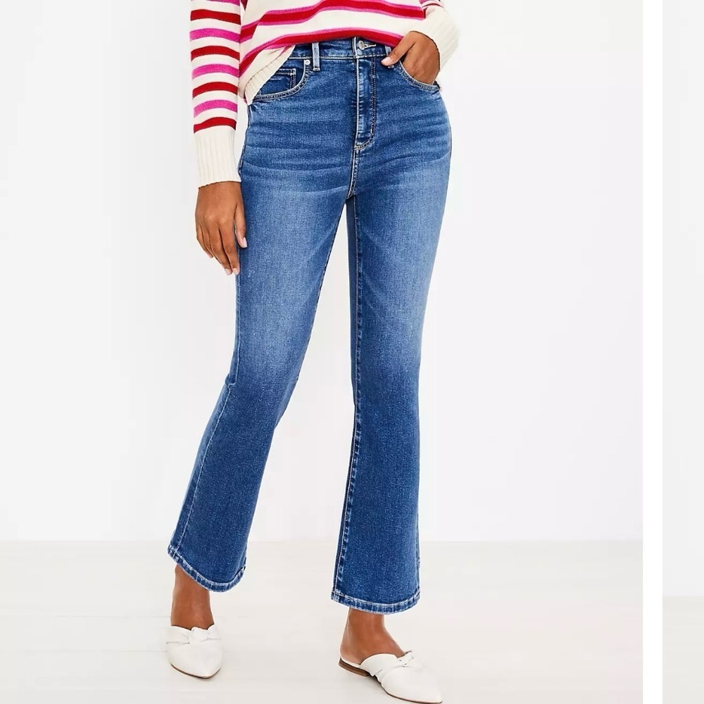 LOFT Classic Blue Cropped Jeans